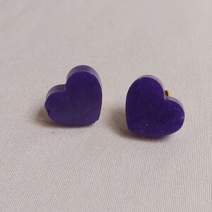 5/$25 Hand Crafted Purple Resin Earrings
